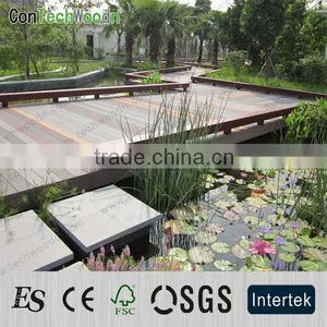 Top Design With Wpc Waterproof Wood Flooring Around Garden Pool thumbnail-1