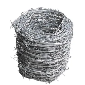 Iron Roll Fence Price Stainless Steel 316 Alambre Fencing De Espino/arame Farpado Hot Dipped Galvanized Barbed Wire thumbnail-1