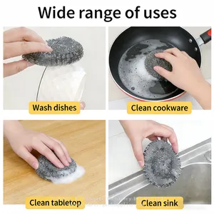 Multicolor Plastic Mesh Cleaning Ball - Non-Scratch Scrubber for Pots & Pans thumbnail-3