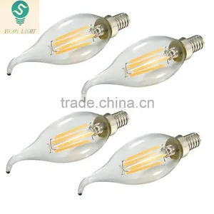 YOSON 2W 4W LED Filament Candelabra Bulb 4watt Equivalent Warm White 2700K Use in Chandeliers Wall Sconces thumbnail-2