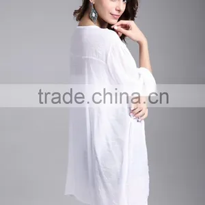 Ladies Large Size Neckline Beaded / Embroidered Blouse for Women thumbnail-6