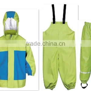 100% Waterproof PU Raincoat Hooded thumbnail-1