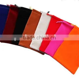 Hight Quality Custom Flock Jewelry Pouch Velvet Bag Wholesale B253 thumbnail-1