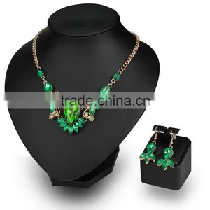 Jofo Brand 2016 Latest Popular Lady Alloy Blue Crystal Jewelry Set For Women and Lady thumbnail-2