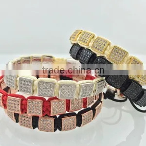 Latest Fashion Square Diamonds Rope Bangle Bracelet for Men thumbnail-6