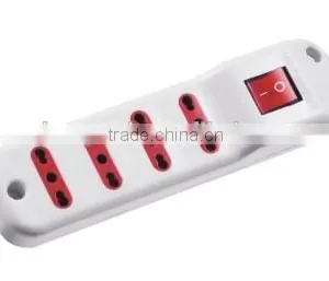 2014 New Switched Italian Socket Power Strip Surge Protector 4 Outlets thumbnail-1