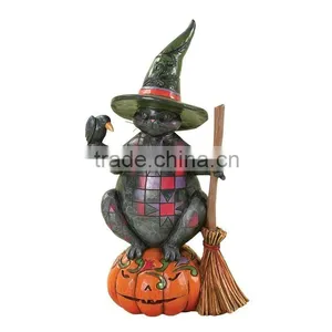 7-3/4-Inch Halloween Decor Polyresin Cat Figurine thumbnail-1
