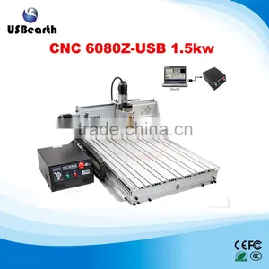 Mini Cnc Router USB Port 8060Z-USB 1500W Mini Cnc Milling Machine for Hard Metal Aluminum Wooden Working Quality Choice thumbnail-1