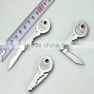 NAMANN MINI TINY Protable Key Fold Knife Key Keys Pocket Knife Key Chain Knives Peeler Mini Camping Key Ring Knife Tool Tools ED thumbnail-3