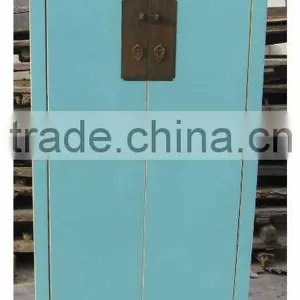 Chinese Antique Blue Closes Cabinet thumbnail-1