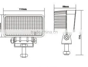 Flood Beam 20W Cree Led Work Light for Tractor,truck,emergency Led Work Light thumbnail-3