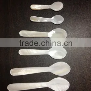 3'' Natural Shell Spoon for Tasting Caviar thumbnail-1