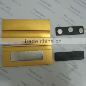 7x3cm Gold Name Badge With Magnetic Back thumbnail-1