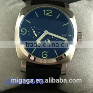 Black Dial 44mm Power Reserve Automatic Mens Mechanical Steel Watch thumbnail-1