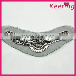 New Arrival Handmade Black Beaded Neckline for Garments thumbnail-1