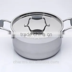 Stainless Steel Cooking Pan With Compound Bottom&Stainless Steel Cookware&Stainless Steel Soup Pot With Cover/Induction Pot thumbnail-3