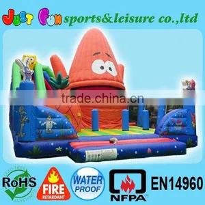Combination Castle Inflatable, Super Spongebob Inflatable Carnival Game thumbnail-1