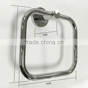 Chrome Polish Classic Modern Towel Ring 24" Towel Bar Robe Hook Paper Holder 4pcs Set Bath Accessories Bathroom Hardware thumbnail-2