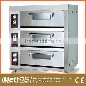3 Layers 6 Trays Baking Gas Oven IMettos Gas Conveyor Pizza Oven thumbnail-1