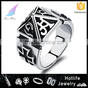 New Products 2016 Unique Design Catholic Religion Stainless Steel Class Ring for Men thumbnail-1