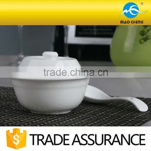 Round White Fine China Ceramic Soup Tureen thumbnail-2