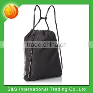2015 New Arrival Quality 420D Small Drawstring Bag With Front Pocket thumbnail-3