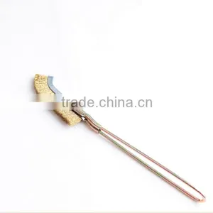 Bent Hand Scratch Brushes With Handle, Length 245 mm or 9 3/5" thumbnail-1