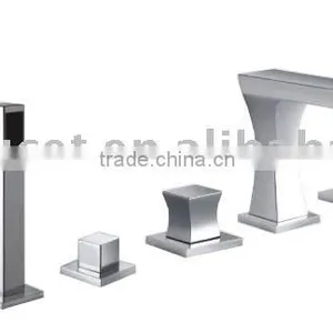 5 Pcs Chromed Bathtub Shower Faucets Mixer thumbnail-1