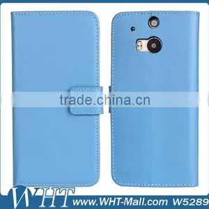 Smooth Skin Leather Wallet Credit Card Holder Case for HTC One 2 M8 thumbnail-1