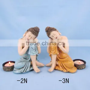 Resin Decorative Crafts Buddha Tea Light Holder thumbnail-1