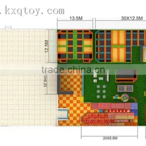 Luxury Indoor Trampoline Park Huge Indoor Trampoline Park With Dodge Balls,slam Dunk,sea Balls,foam Pit for Adult and Kids thumbnail-2