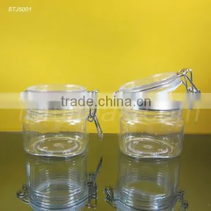 200ml Square PET Kilner Jar With Metal Clasp Closure thumbnail-1