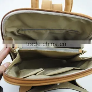 Uique Design Ladies Durable Khaki pu Leather Backpack With Chinese Style Pattern thumbnail-5