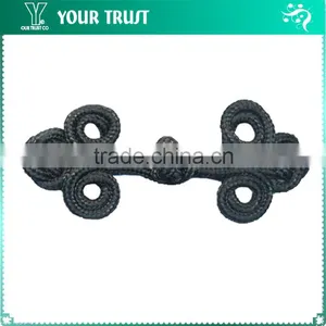 Height16 Centermeter All White Sew On 100% Nylon Chinese Knot Frog Buttons thumbnail-2