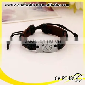 Factory Price New Leather Love Forever Punk Bracelet thumbnail-1