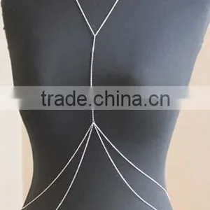 Women Summer Vintage Fashion Sexy Bikini Body Chian Waist Belly Gold Body Chain Necklace thumbnail-3