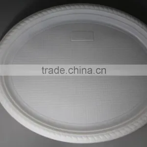 Lager High Quality11*13inch Oval Shape PS Plastic Dinner Plate thumbnail-1