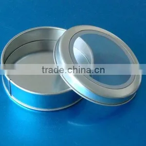 Round Window Candy Tin Can thumbnail-1