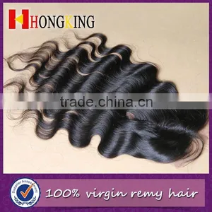 Body Wave Indian Virgin Hair 3 Way Part Lace Closure thumbnail-1
