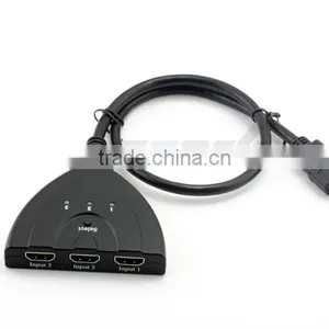 HDMI 1.4 Switch 3D 3-Port Bi-direction 3x1 HDMI Pigtail Auto Switcher 1x3 HDMI Splitter thumbnail-5