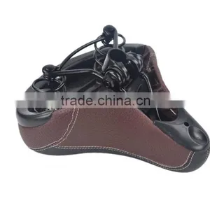 High Quality Wholesale Price Comfortable Middle Hollow Leather Electric Bicycle Saddles Bicycle Parts thumbnail-2