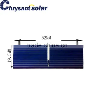 Poly Small Solar Cell 52*19.5mm for 3W9V 4W12V 6W18V Solar Panel for DIY thumbnail-1