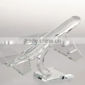 Clear Crystal Plane Model For Office Decoration thumbnail-1