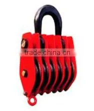 Drop Forged Hardware Alloy Steel/carbon Steel Lifting Hoist Six Wheel Close Link Type Steel Lifting Hoist Pulley Block thumbnail-2