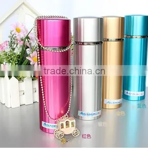 2014 Popular Lady Flask Stainless Steel Lovely Glitter Paint Vacuum Bottle Slim Unique Design Thermos Girls Favourtie thumbnail-1