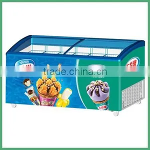 Single-temp Curved Glass Door Chest Freezer thumbnail-1