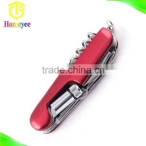 Colorful Handle Stainless Steel Multi Pocket Knife With LED Light thumbnail-1