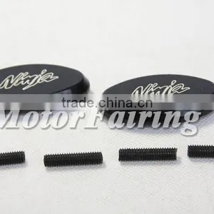 Mirror Base Plates for Kawasaki Ninja ZX6R ZX6RR 636 ZX10R 2005-2008 MT222-015 Black thumbnail-1