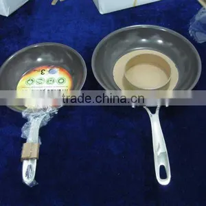 Nonstick Aluminium Fry Pan With Stainless Steel Handle thumbnail-1