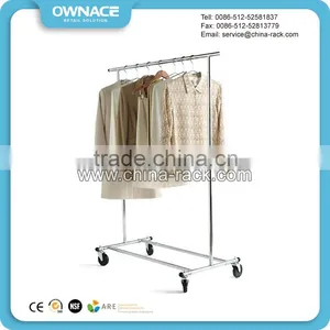 Best Selling Chrome Rolling Clothing Garment Rack thumbnail-1